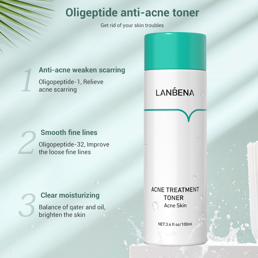 Toner Dưỡng Da LANBENA Chứa Vitamin C Vàng 24K Peptide Dưỡng Ẩm Làm Trắng Cải Thiện Tình Trạng Mụn 100ml