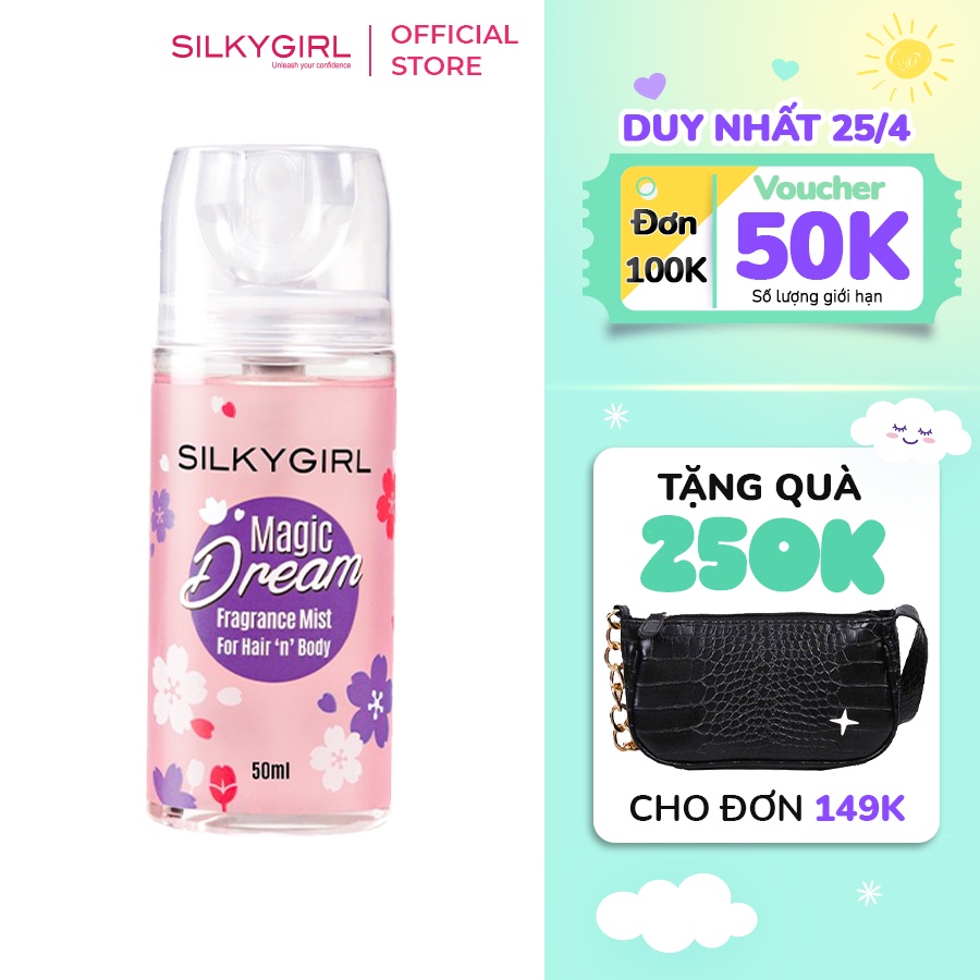 Xịt Thơm Toàn Thân và Tóc Silkygirl Fragrance Mist Hair And Body 50 ml