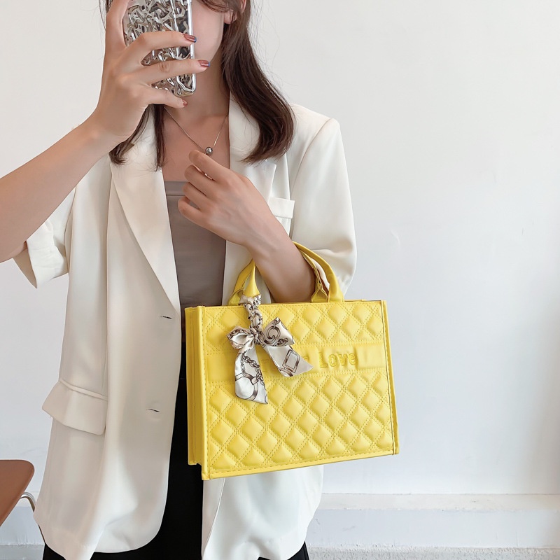 Túi Xách Vải Lụa Màu Trơn Thời Trang Mùa Hè 2022 Cho Nữ