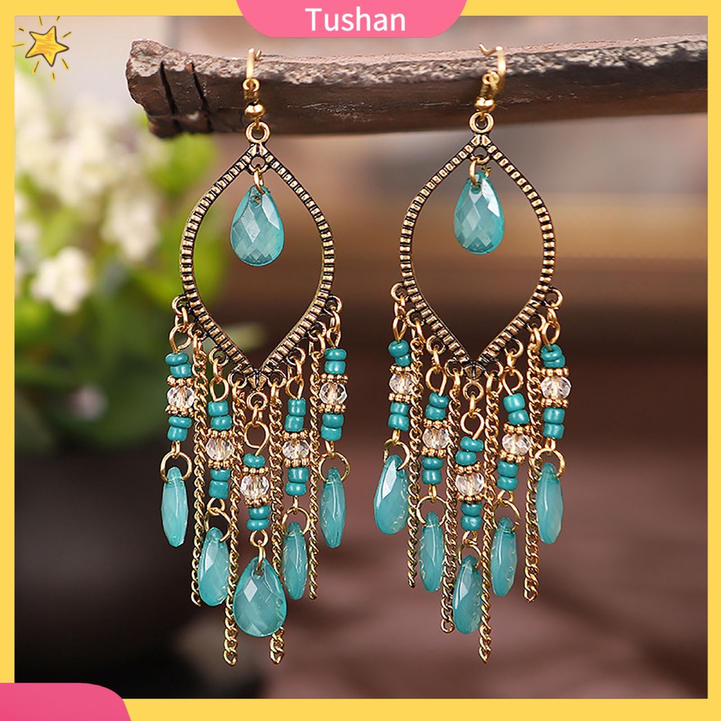 Bông tai nhiều lớp phong cách Bohemia cổ điển sang trọng cho nữ