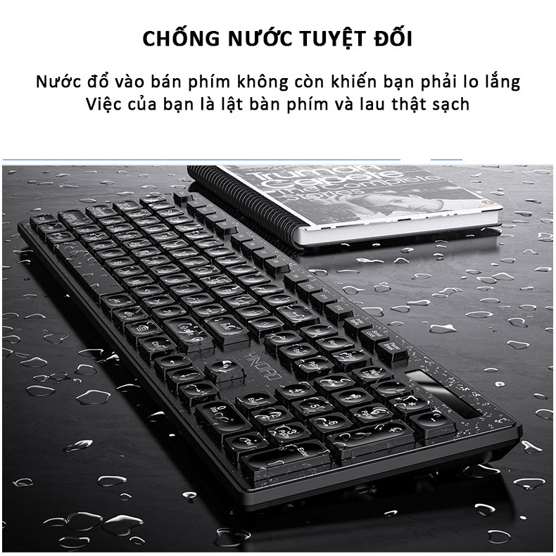 Bộ bàn phím chuột không dây mini wireless SIDOTECH YINDIAO Max3 combo gồm chuột và bàn phím văn phòng giá rẻ cho pc