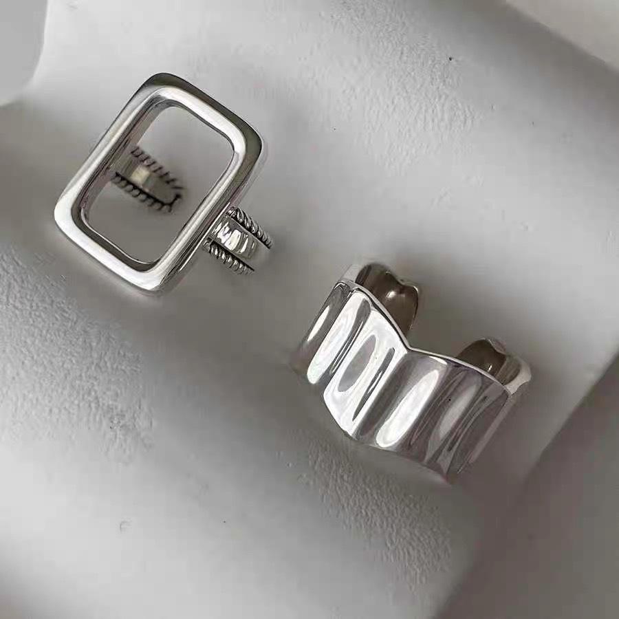 Nhẫn Nam Nữ Mix Ring Phong Cách Hiphop Màu Đen Bạc Đẹp Cao Cấp - Nhẫn Chất liệu Titan Không Gỉ - Maxshopdoc