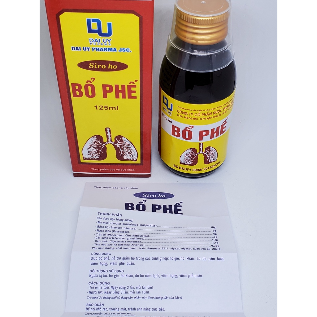 SIRO HO BỔ PHẾ 125ml- Bổ phế, hỗ trợ giảm ho