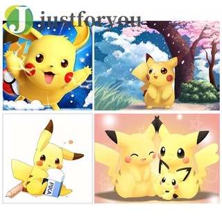 Bộ Tranh Đính Đá 5d Tự Làm Hình Pikachu Độc Đáo