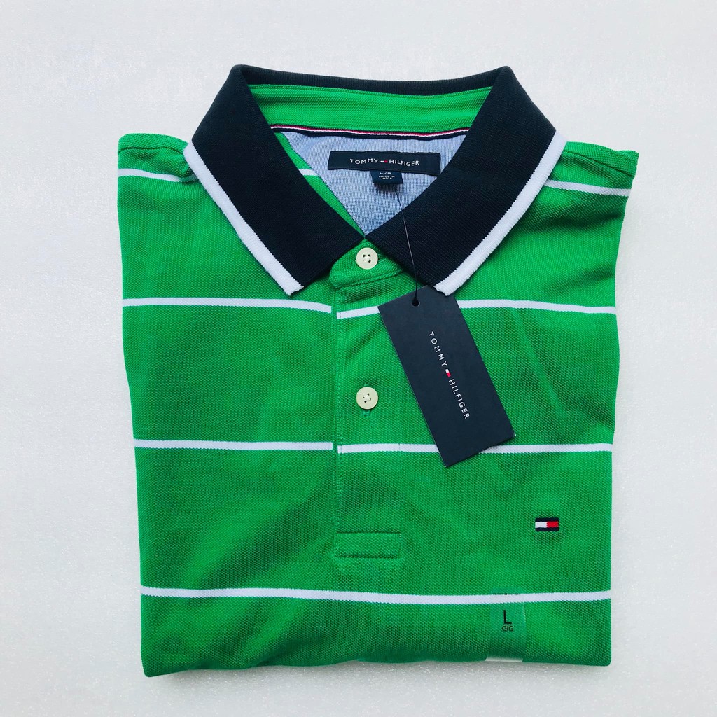ÁO THUN POLO NAM TOMMY HILFIGER Custom Fit Essential Stripe Polo size S