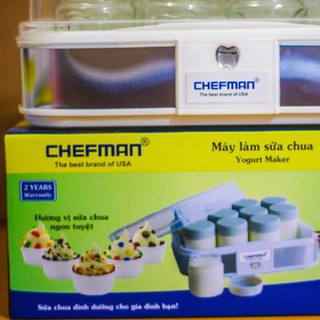 Xả kho giá shock cuối hè! Máy làm sữa chua Chefman 12 cốc thủy tinh CM- 311T