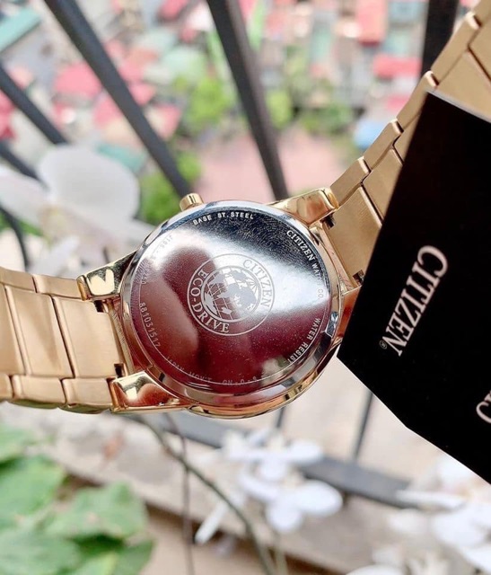 Đồng hồ nữ Citizen AU1062-56E 40mm máy Eco Drive năng lượng mặt trời, kính Mineral chịu lực, mạ vàng PVD thanh lịch