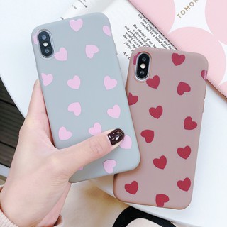 Ốp điện thoại in hình trái tim dễ thương cho iPhone 6/6S/6P/6SP/7/7P/8/8P/X/XS/XR/XS MAX