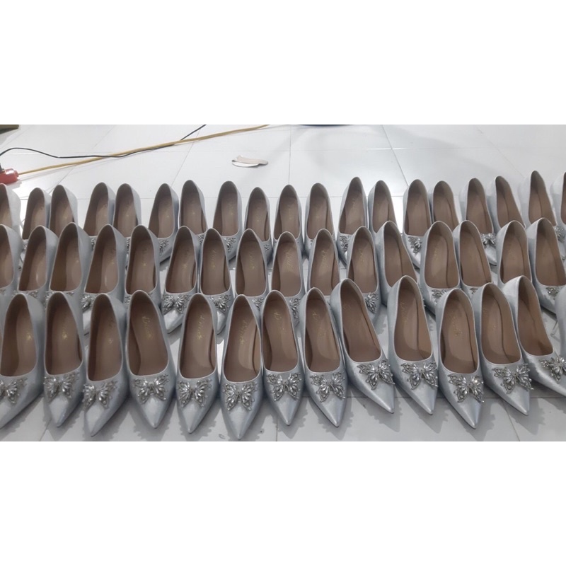 mã V6 giày cao gót nơ đá siu xinh sang chảnh