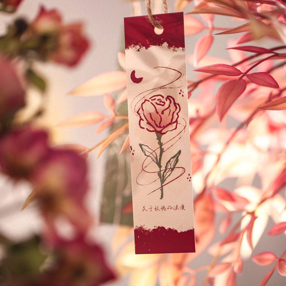 Set 30 Thẻ Giấy Đánh Dấu Trang Sách Hình Hoa Hồng Vũ Trụ Độc Đáo