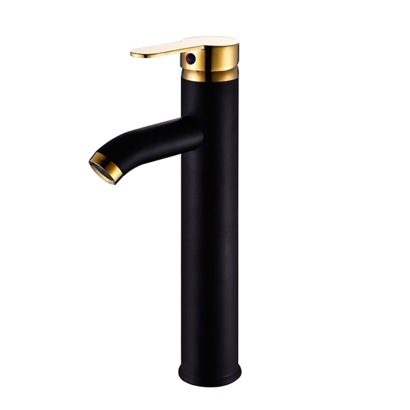 Nev Vòi Nước Nóng Lạnh Một Lỗ Kiểu Thác Nước Cổ Điển Cho Bồn Rửa Mặt Quầy Bartop Mi