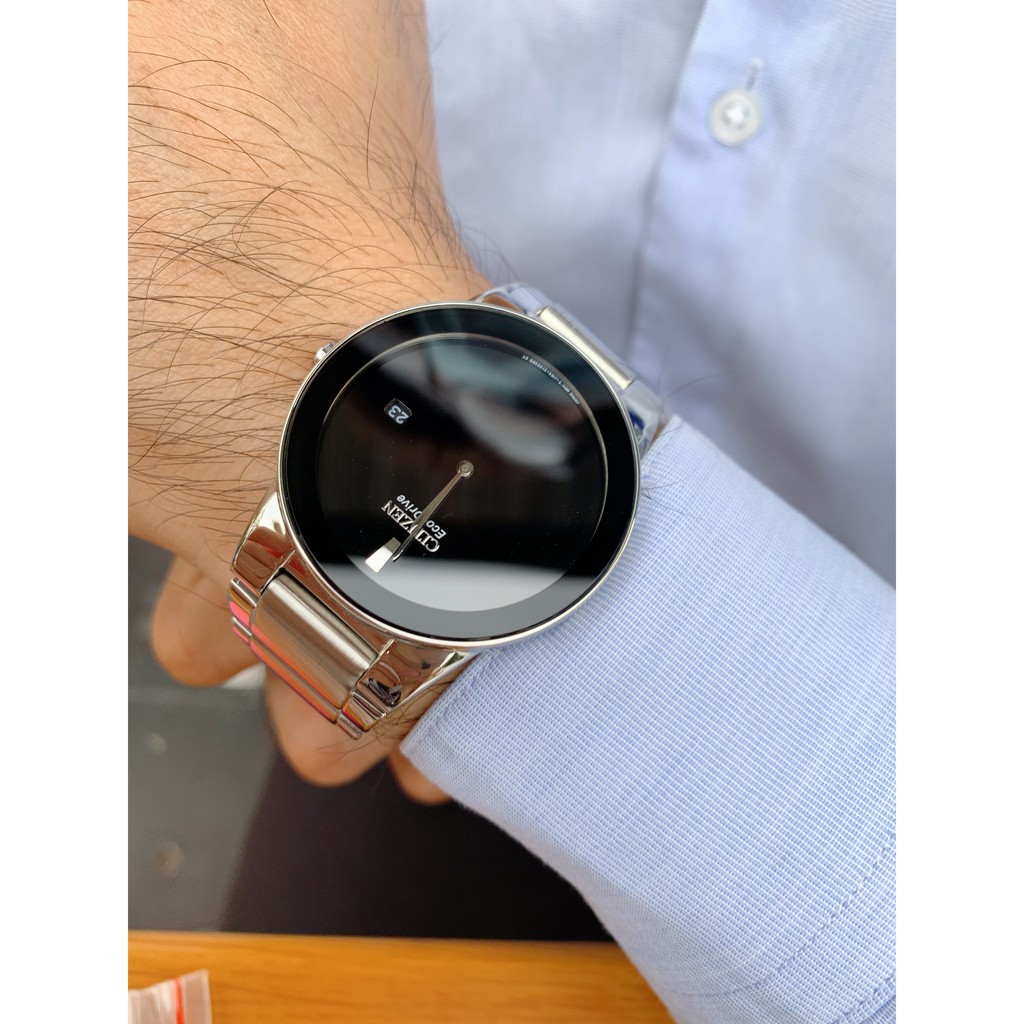 Đồng hồ cặp Citizen Eco Drive AU1060-51E và GA1050-51E - Máy Quartz Pin năng lượng ánh sáng - Kính khoáng