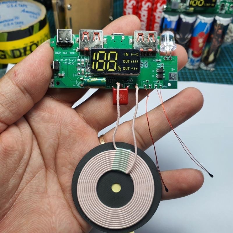 Mạch Sạc Dự Phòng Không Dây QC 3.0