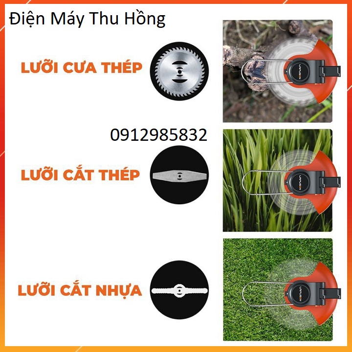 Máy cắt cỏ pin tỉa cành cầm tay LAPUSEN pin khủng 10 cell,Máy cắt mini cỏ 2 pin.Tặng kèm 8 lưỡi - Hàng nhập khẩu cao cấp