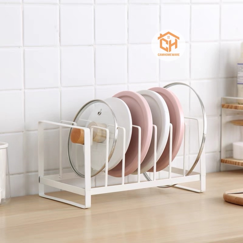 Giá Cài Vung Inox Sơn Tĩnh Điện, Giá Inox Để Bàn Nhà Bếp Siêu Tiện Lợi