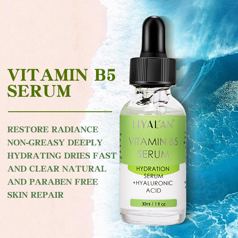 Serum Vitamin B5 LIYALAN với axit hyaluronic dưỡng ẩm ngừa sưng da hiệu quả 30ml