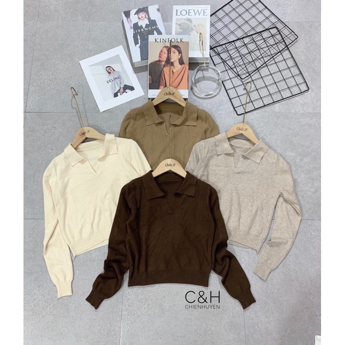 ÁO LEN THỎ CỔ BẺ DÀI TAY PHONG CÁCH HÀN QUỐC MS16245 | BigBuy360 - bigbuy360.vn