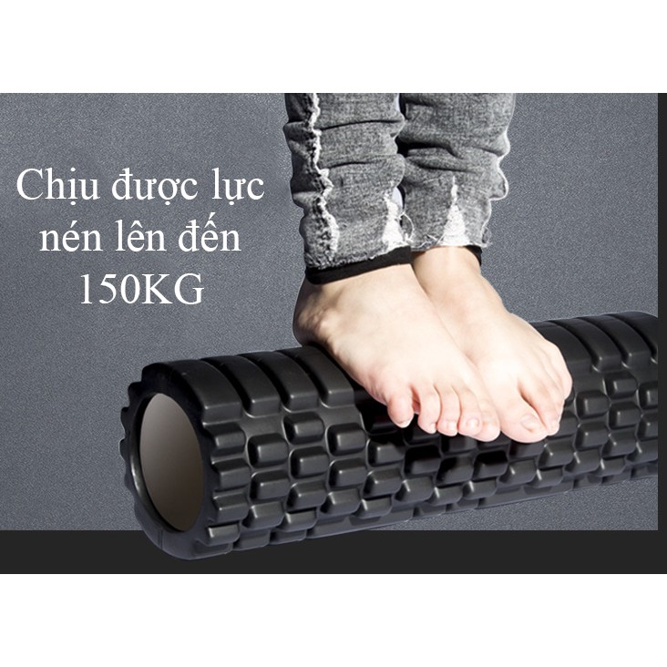 Foam Roller Con Lăn Massage, Dãn Cơ Tập Gym,Yoga TẶNG 1 TÚI LƯỚI