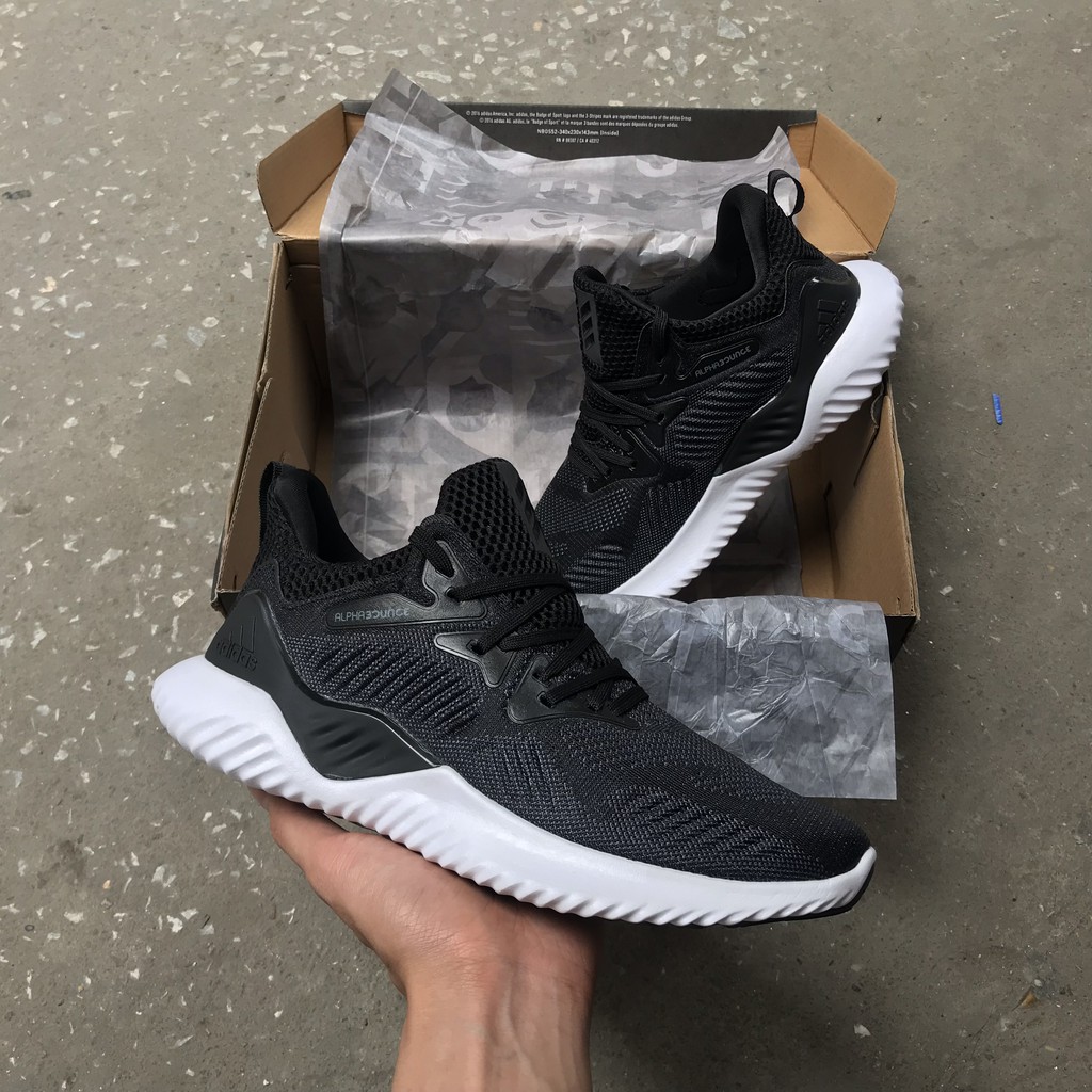 (FULLBOX, FREESHIP) giày thể thao alpha bounce đen nam nữ