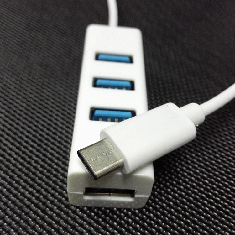 Cổng chuyển đổi USB 3.1 loại C qua 3 cổng USB màu trắng | BigBuy360 - bigbuy360.vn