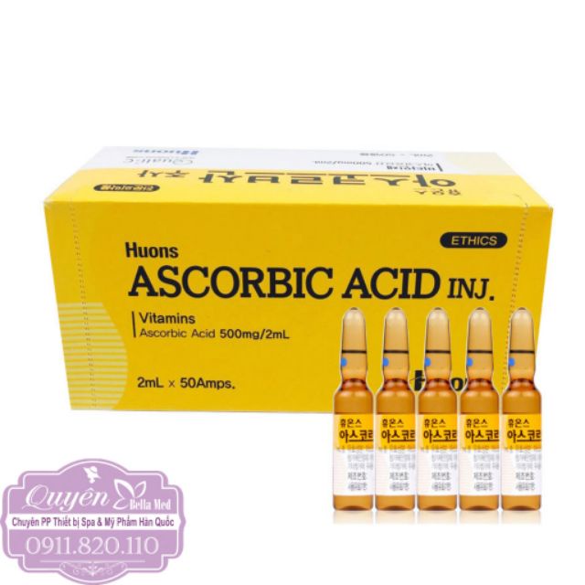 Serum vitamin c huons căng bóng da mặt 2ml Hàn Quốc - 1 vỉ 10 ống