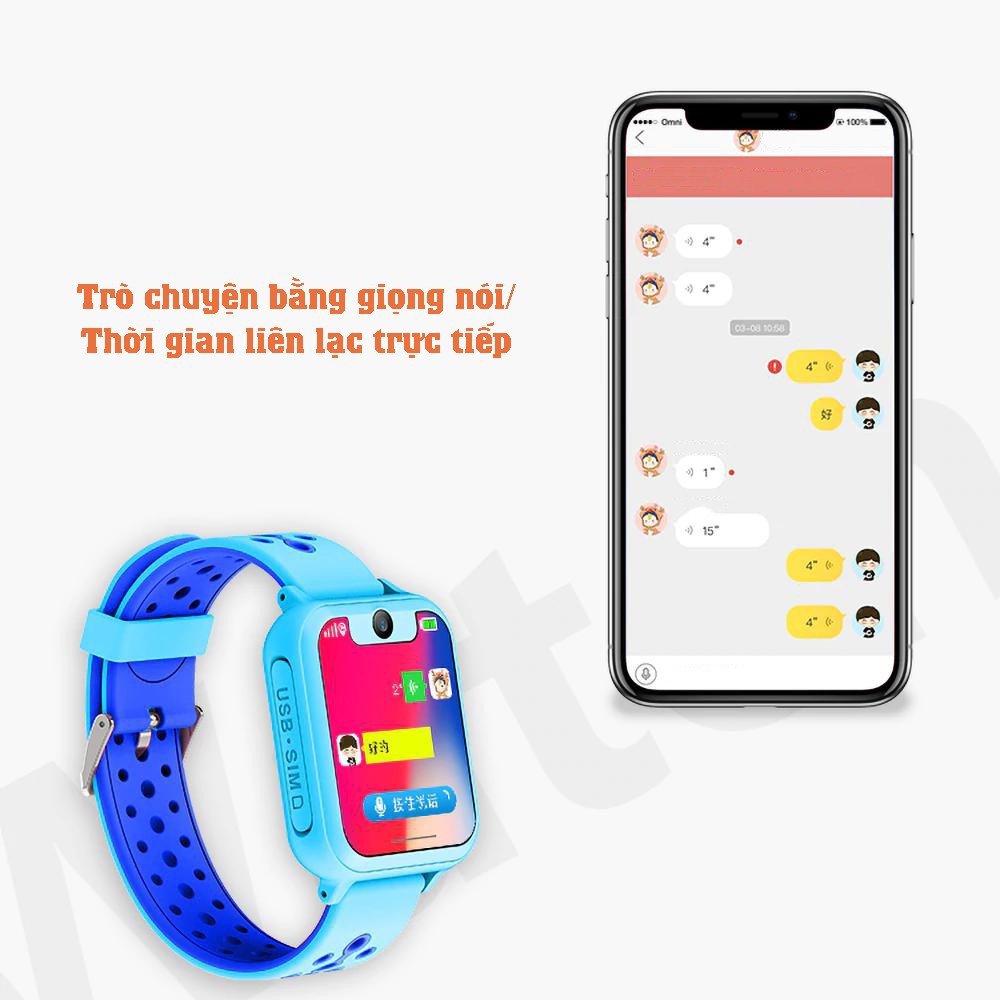 Đồng Hồ Định Vị Thông Minh S6 - Gọi Điện Nhắn Tin Trực Tiếp - Theo Dõi Vị Trí Bé - Cảnh Báo An Toàn