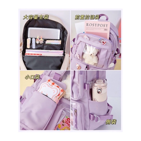 Balo ulzzang chống nước cao cấp siêu dày B315