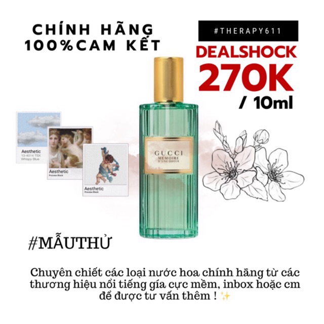 [10ml]..::✨Mẫu Thử Nước Hoa Gucci Memore D’une Odeur✨::..