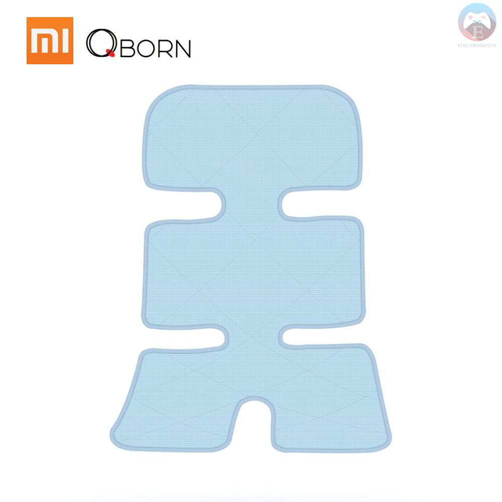 Ê Xiaomi QBORN Baby Summer Ice Silk Mat Stroller Seat Chair Cushion Cart Seat Plant Fiber Stroller Seat Infant Cushion Cover Cool Mat for kids