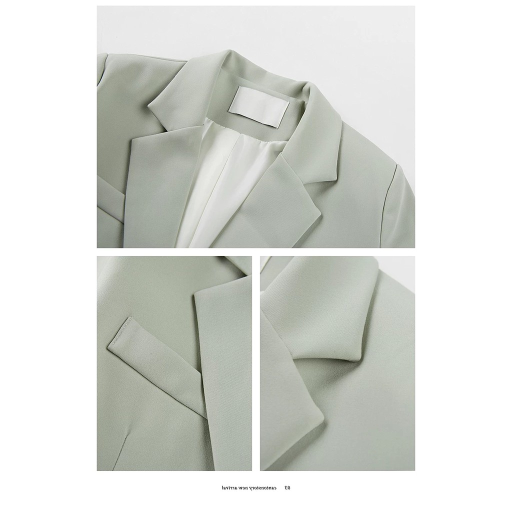 Áo Khoác Blazer Nữ Dáng Rộng Mẫu 2021 Phong Cách Hàn Quốc