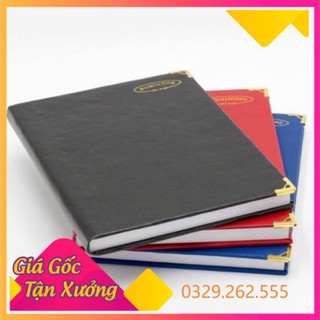 (Siêu Sale)  Sổ tay sổ bìa da B7 160  trang Hải Tiến bìa đen