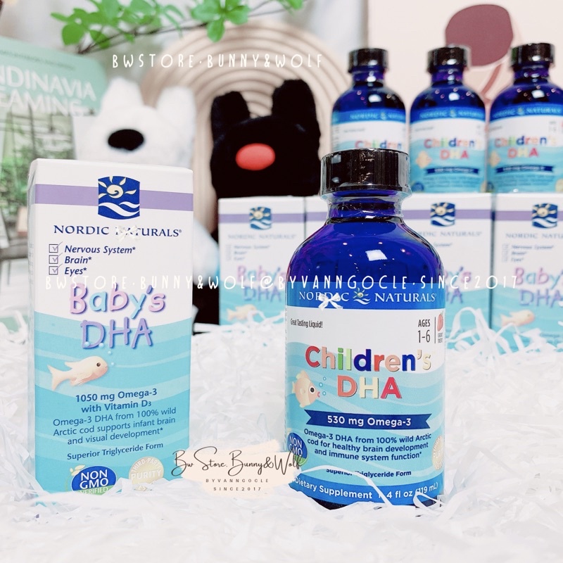 BABY's DHA / CHILDREN's DHA Nordic Naturals Mỹ cho bé - Chai 60ml / 119ml [ Hàng Air - Bw Store ]