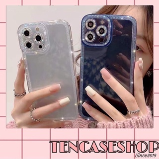 [ Chuẩn hình 💯 ] Ốp lưng silicon trong suốt viền kim cương lạ mắt sang chảnh dành cho ip 7p/8p/x/xsm/11/11pm/12pm/13