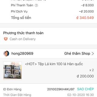 Combo 5 tệp lá kim 100 lá loại mới Hàn Quốc