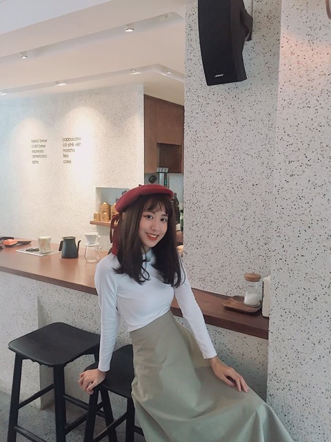 Áo croptop body tay dài | 4 MÀU | SA155