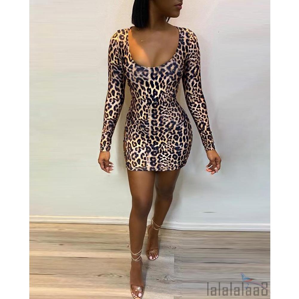 Đầm Ôm Dáng Hở Lưng Họa Tiết Da Báo Quyến Rũ Cho Nữ | BigBuy360 - bigbuy360.vn