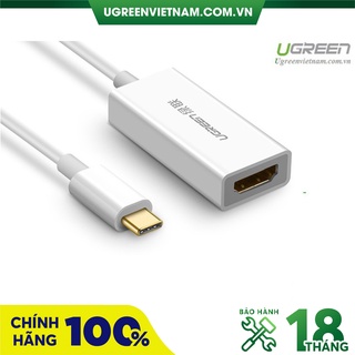 Cáp chuyển đổi usb-c to hdmi ugreen 40273 hỗ trợ 4k*2k cao cấp màu trắng
