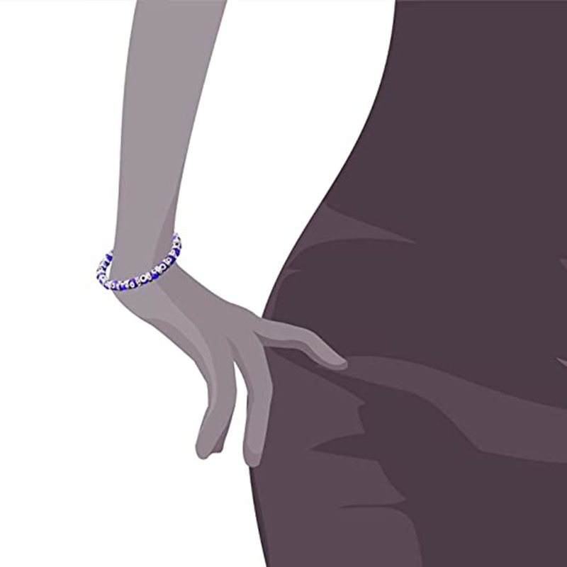 Vòng Tay Hạt Mắt Quỷ Thổ Nhĩ Kỳ Bằng Kính Murano Màu Xanh Dương Cho Nữ