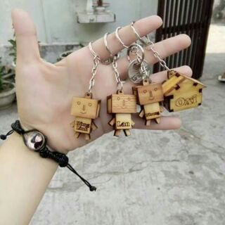 Móc khóa gỗ khắc tên theo yêu cầu