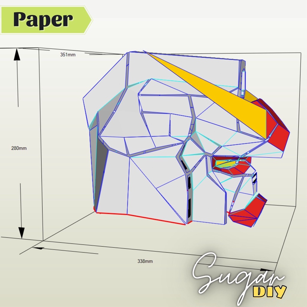 Gundam mặt nạ - Mô hình giấy DIY