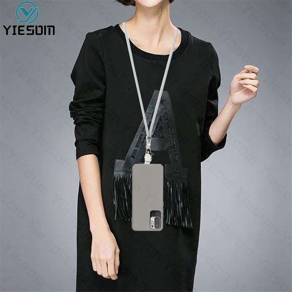 Ốp Điện Thoại TPU Màu Kẹo Có Dây Đeo Cổ Cho Xiaomi Redmi Note 10 9 Pro 10S 9S