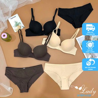 Bộ đồ lót nữ OLeve trơn siêu nâng ngực, Set đồ lót nữ trơn có gọng New Arrivals 2021