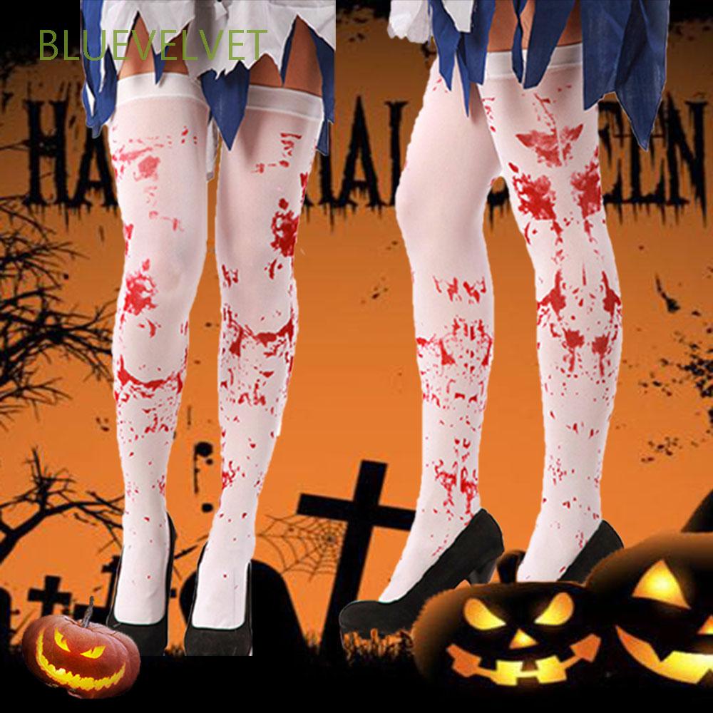 Vớ Ống Dài In Họa Tiết Lá Bài Poker / Dơi Hóa Trang Halloween