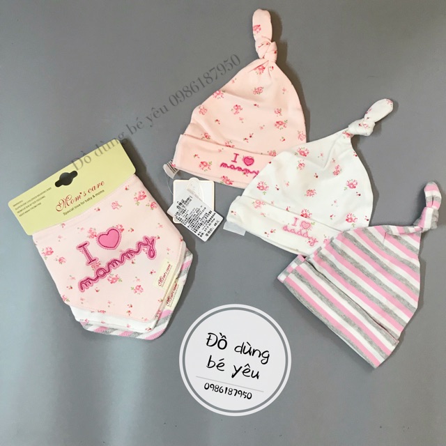 Set mũ yếm momcare 0-36m cho bé [ babyboo]