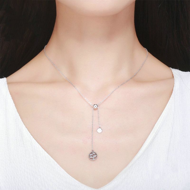 BTF 925 Sterling Silver Fashion Choker Pendant Necklace For Women Party FINE Jewelry Birthday Gift