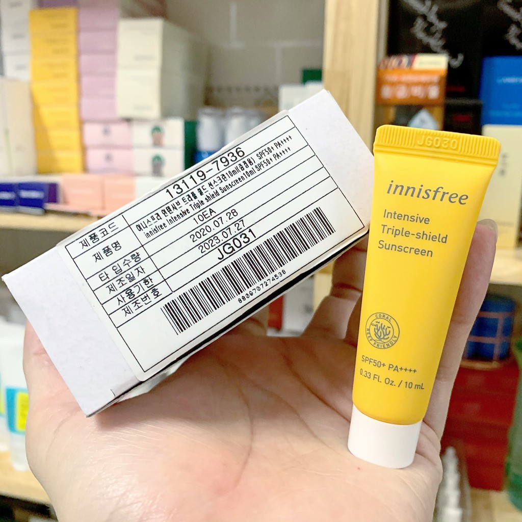 Kem chống nắng Innisfree Intensive Triple Shield Sunscreen SPF50+PA++++ MINI 10mL