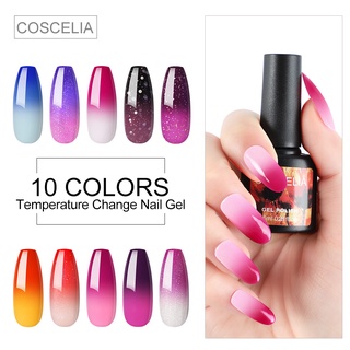 1 Lọ Gel Sơn Móng Tay Coscelia 8ML Thay Đổi Màu Sắc Theo Nhiệt Độ