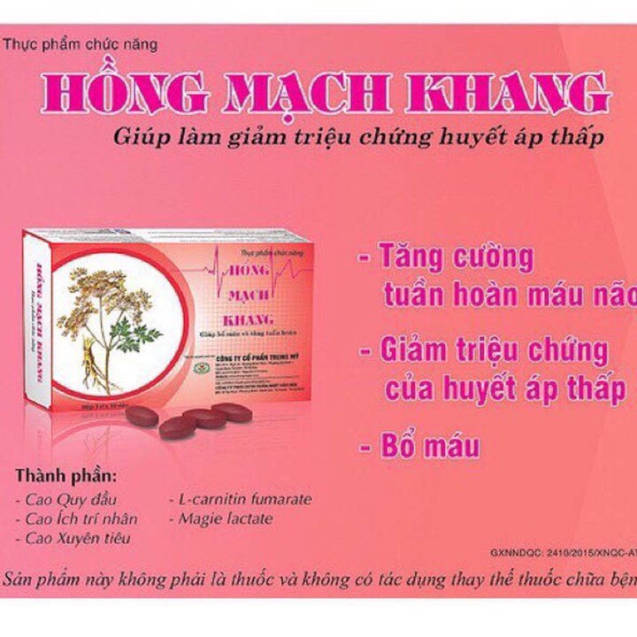 -Hồng Mạch Khang - Dành Cho Người Huyết Áp Thấp