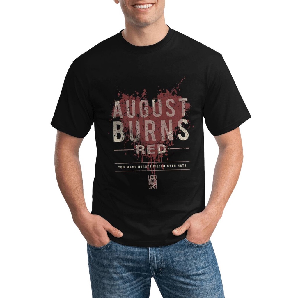 Diy Shop August Burns Red Hearts Filled Licensed Men Áo thun in hình tốt