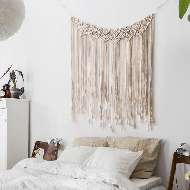 Rèm Macrame Cỡ Lớn Treo Tường Trang Trí Phong Cách Boho